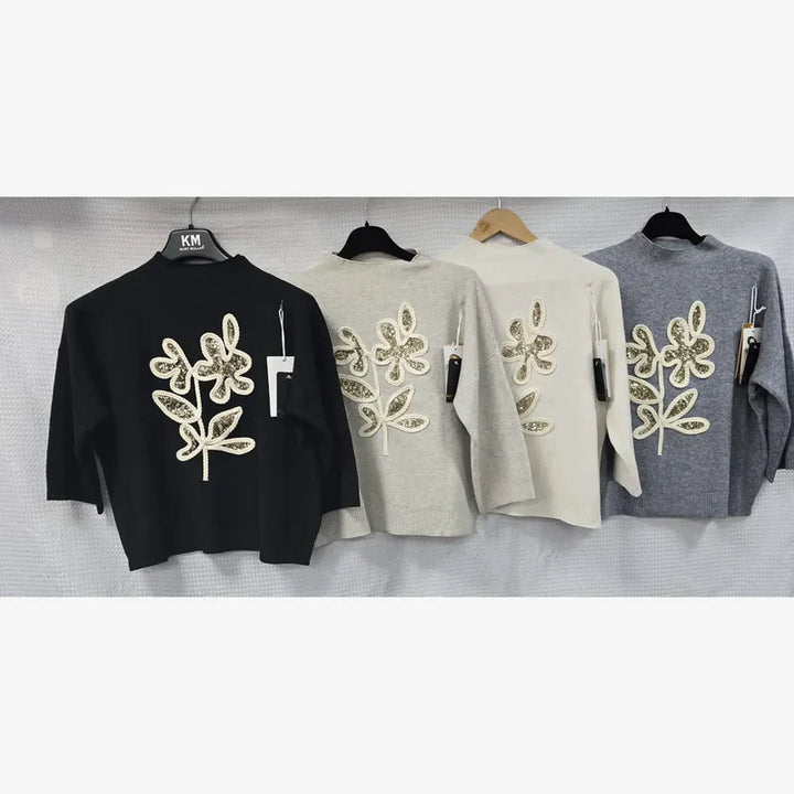 Bronze Leaf Funnel Neck Knit (2p.pack)