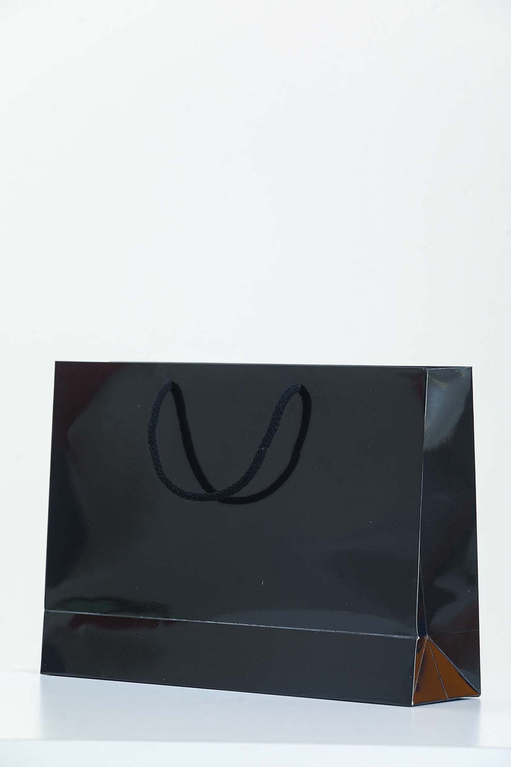 Glossy Black Rope Boutique Carrier Bags - jqwholesale.com