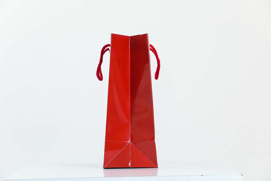 Gloss Red Laminated Carrier Bags Wholesale - jqwholesale.com