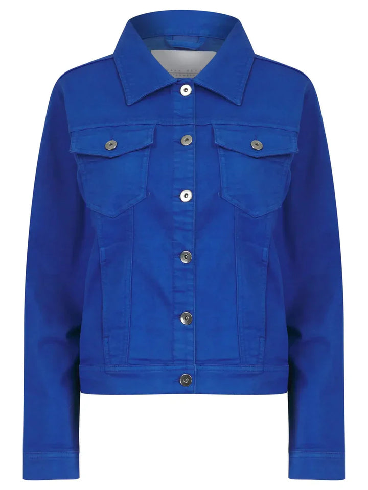 (7P.PACK) Royal Blue Denim Cotton Stretch Jacket