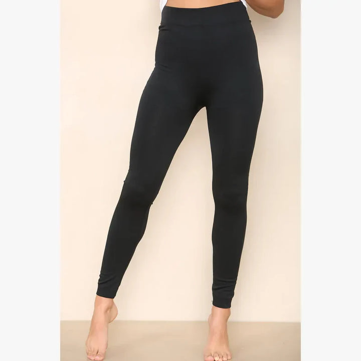 (6P.PACK) Plus Sized Fleece Lined Leggings