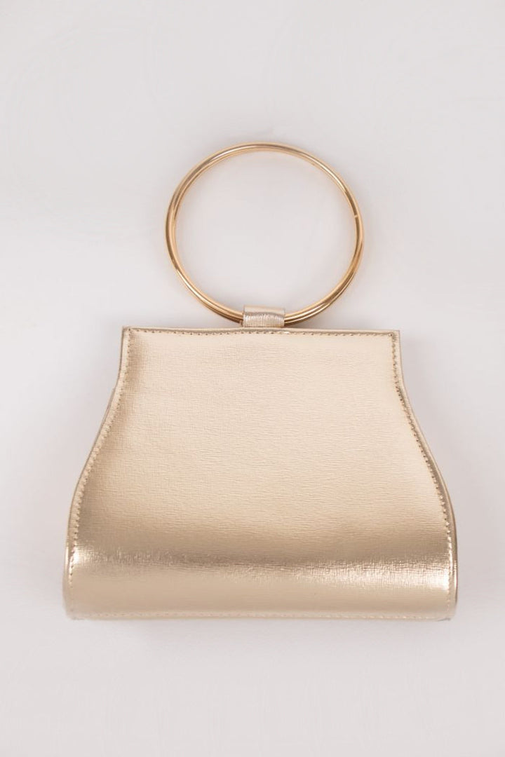 Gold Diamante Clutch Bag with Top Handles - jqwholesale.com