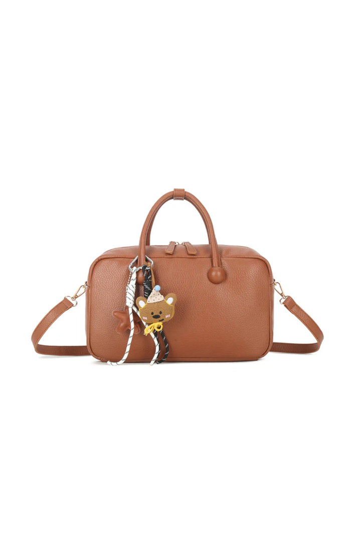 Brown Handbag With Charms - jqwholesale.com