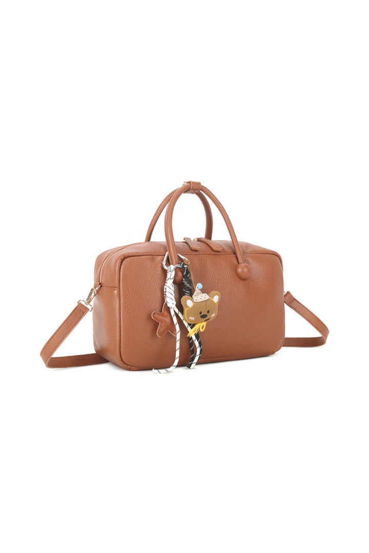 Brown Handbag With Charms - jqwholesale.com