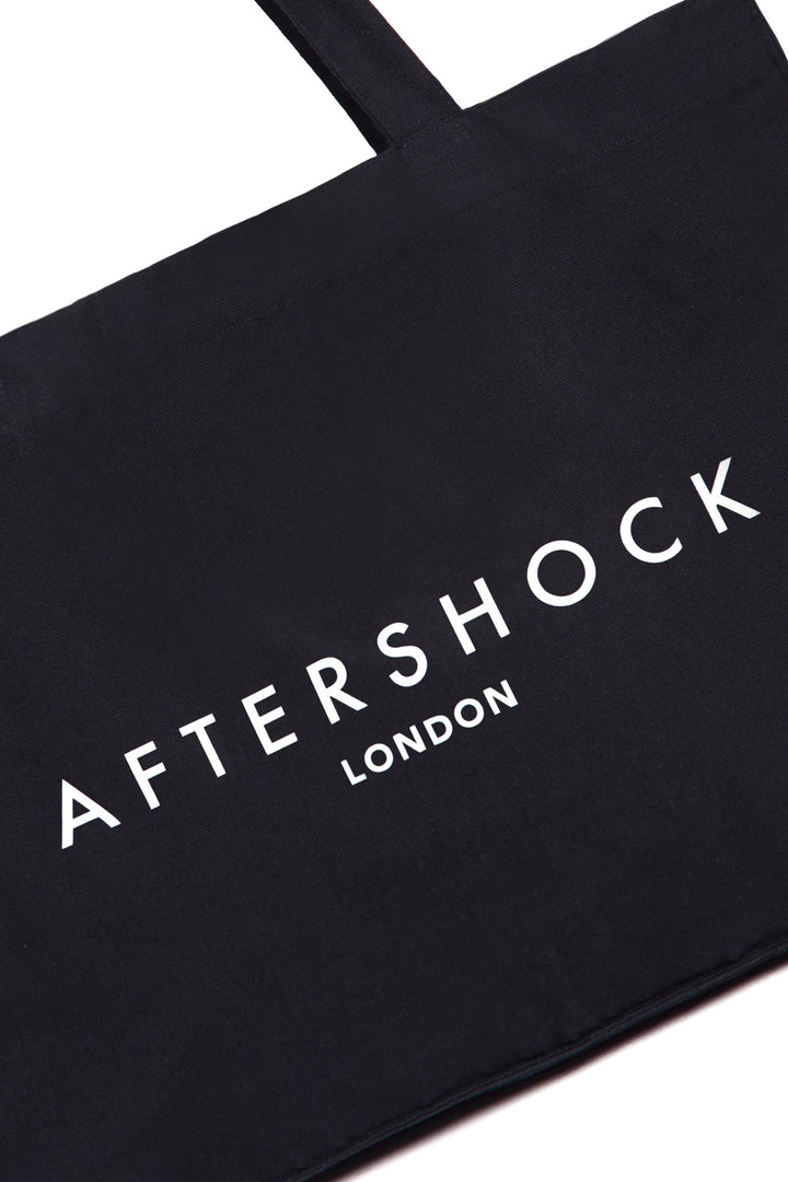Black Logo Canvas Tote Bag - jqwholesale.com