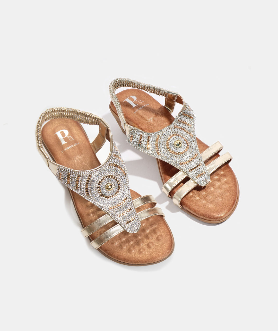 (5P.Pack) Amalfi Sandal - Gold - jqwholesale.com