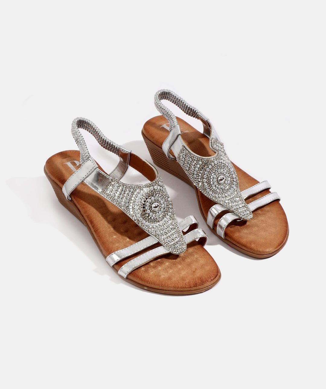 (5P.Pack) Amalfi Sandal - Silver - jqwholesale.com