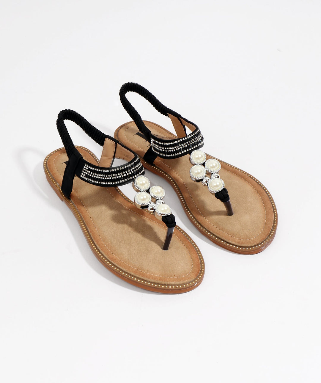 (5P.Pack) Amira Sandal - Black - jqwholesale.com