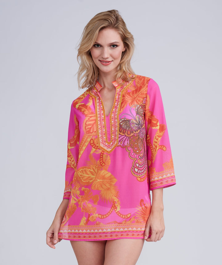 Carriba Cover up - Pink - jqwholesale.com