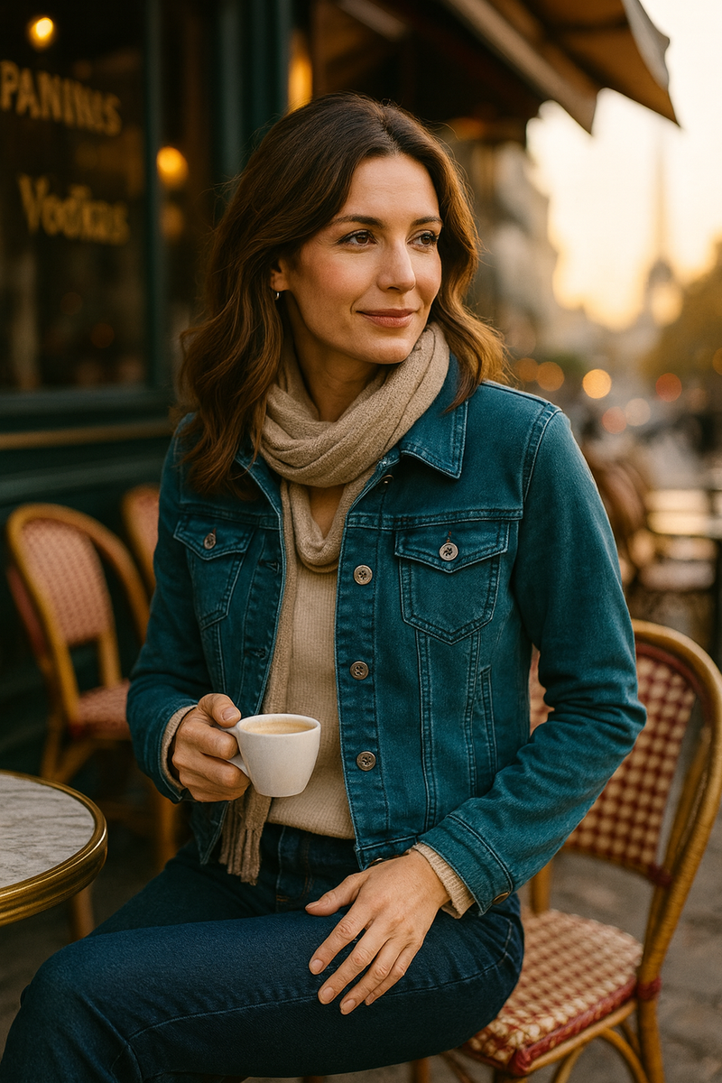 Teal Blue Voggo Bi Stretch Denim Jacket (5p.pack)