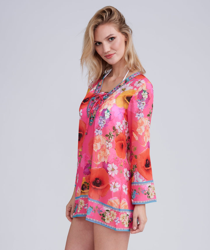 Copacabana Cover Up - Pink - jqwholesale.com