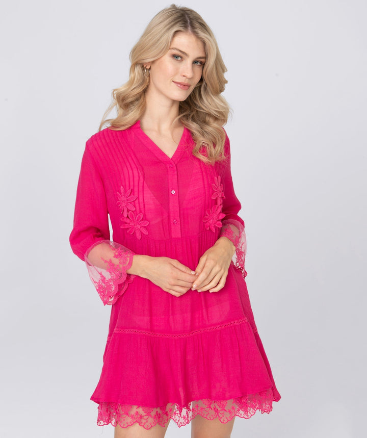 Delta Beach Dress - Hot Pink - jqwholesale.com