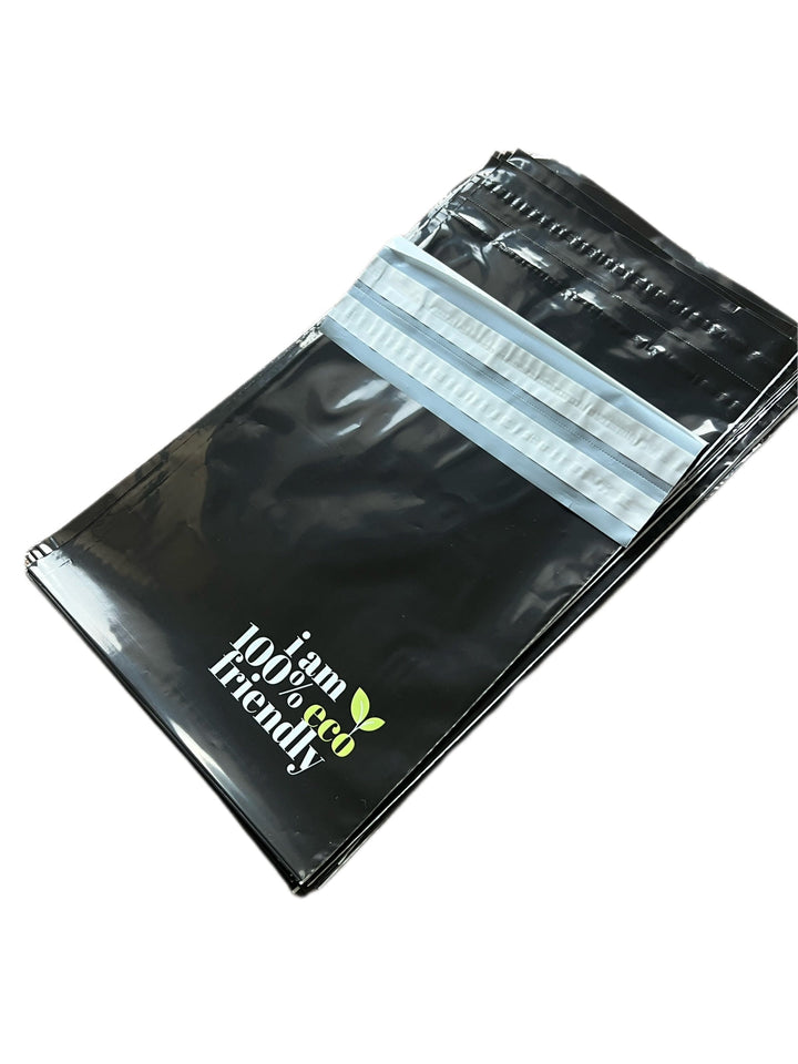 Biodegradable Mailing Bags 100% with Double Peel & Seal Tape, Eco Friendly Postage & Packaging Bags, 30 cm x 40 cm + 7 cm