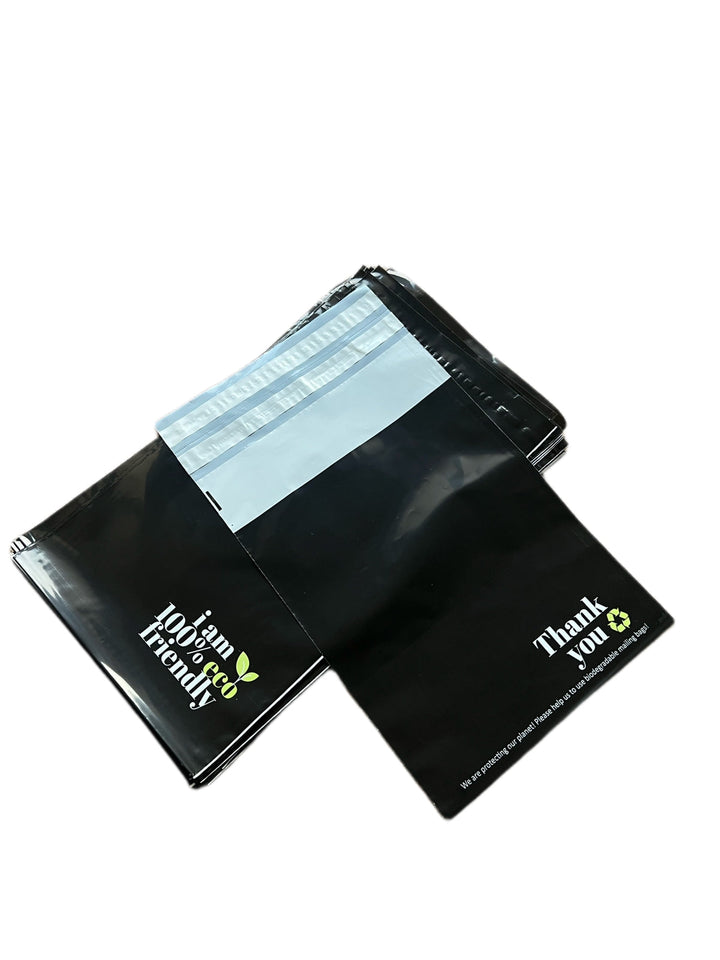 Biodegradable Mailing Bags 100% with Double Peel & Seal Tape, Eco Friendly Postage & Packaging Bags, 30 cm x 40 cm + 7 cm