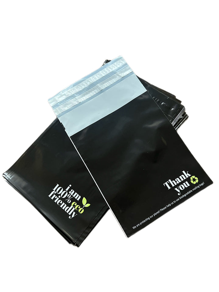 Biodegradable Mailing Bags 100% with Double Peel & Seal Tape, Eco Friendly Postage & Packaging Bags, 30 cm x 40 cm + 7 cm
