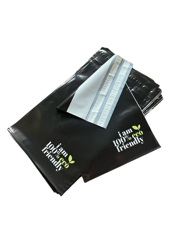 Biodegradable Mailing Bags 100% with Double Peel & Seal Tape, Eco Friendly Postage & Packaging Bags, 30 cm x 40 cm + 7 cm