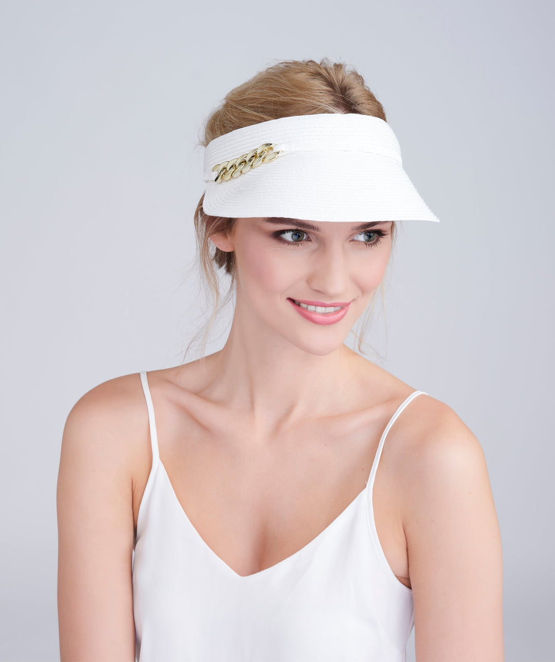 Khari Visor - White - jqwholesale.com