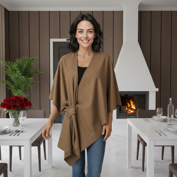 Knot Wrap Cape Poncho Style