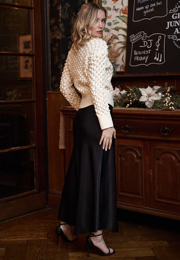 (5P.PACK) Maxi Slip Skirt in Black - jqwholesale.com