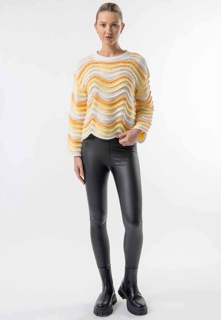 Wavy Yellow Ombre Knit Jumper - ANGELEYE