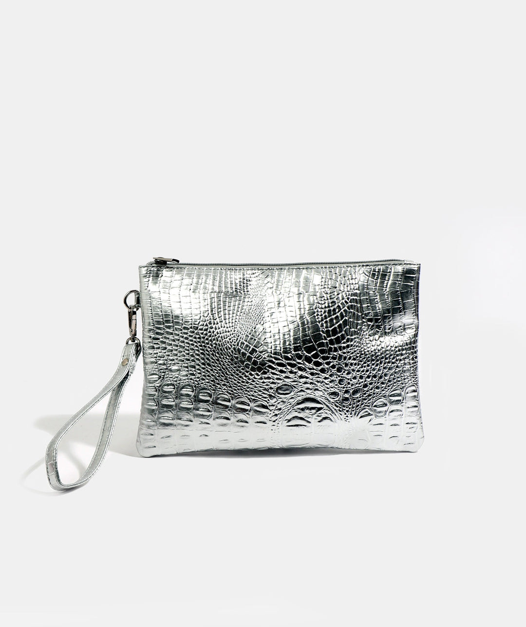 Reagan Clutch Bag - Silver - jqwholesale.com