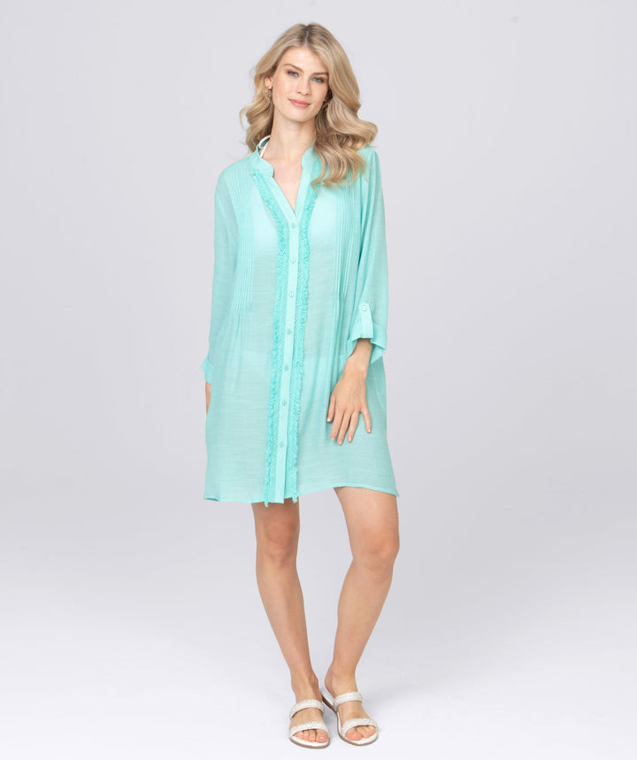 Reeva Beach Shirt - Aquamarine - jqwholesale.com