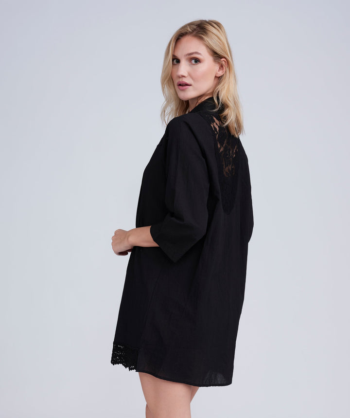 Rochelle Beach Shirt - Black - jqwholesale.com