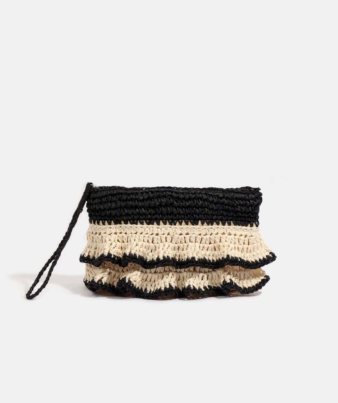 Saffira Clutch Bag - Sand/Black - jqwholesale.com