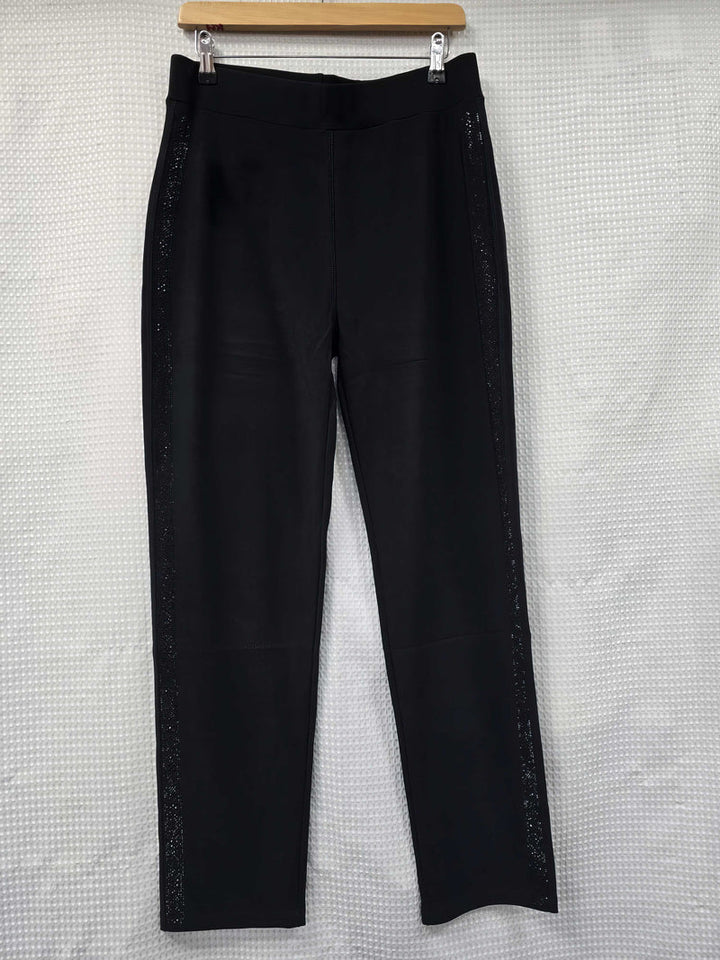 Side Sparkle Stretch Black Trousers (10p.pack)
