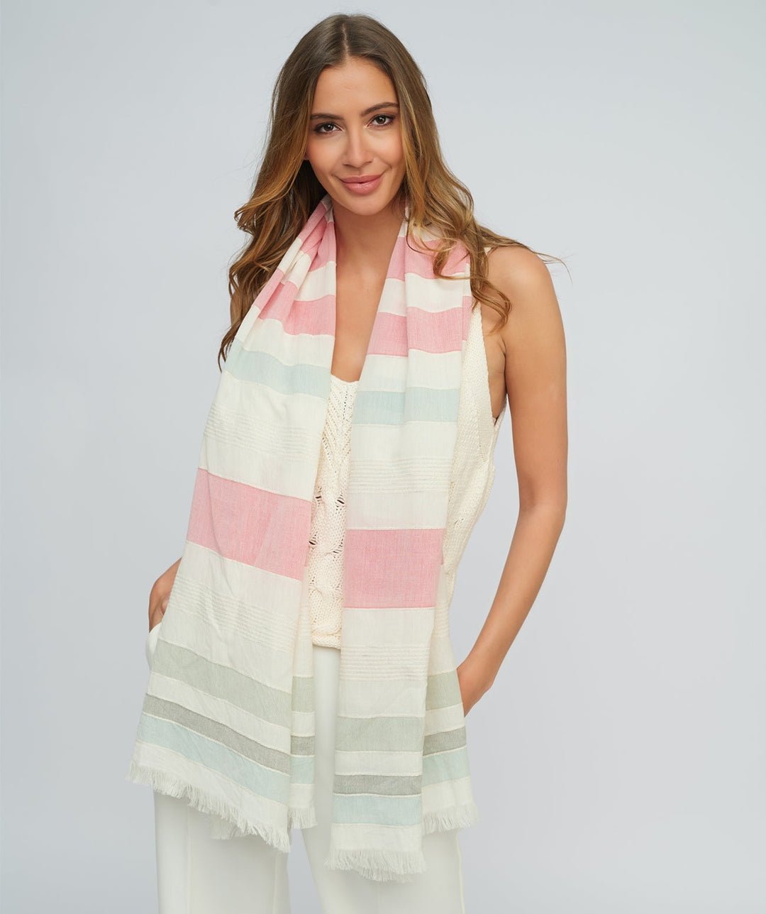 Jay Scarf - Pink - jqwholesale.com