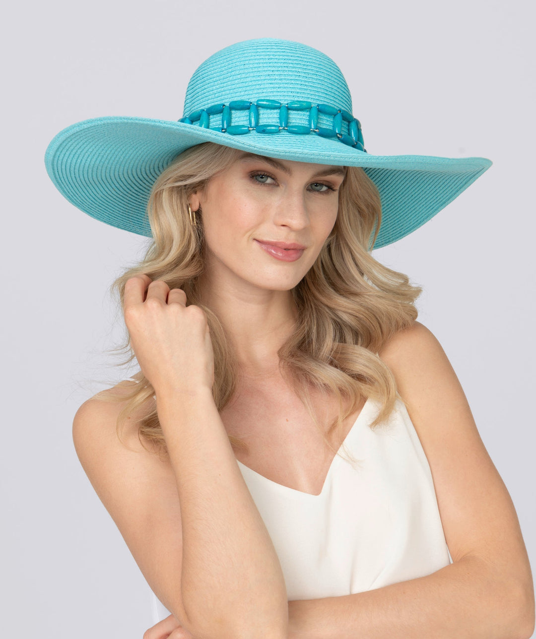 Tulum Hat -Turquoise - jqwholesale.com