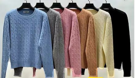 Cable Long Sleeve Knit Jumper (2p.pack)