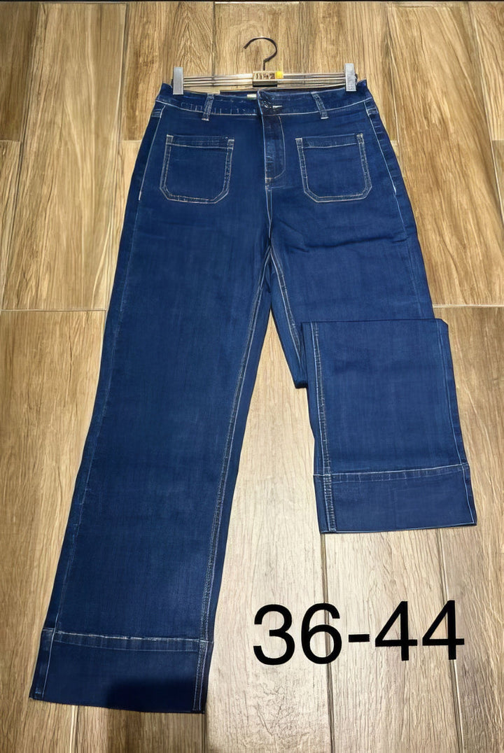 Voggo 2 front pocket Dark Denim Wide Leg Stretch Jeans (5p.pack)
