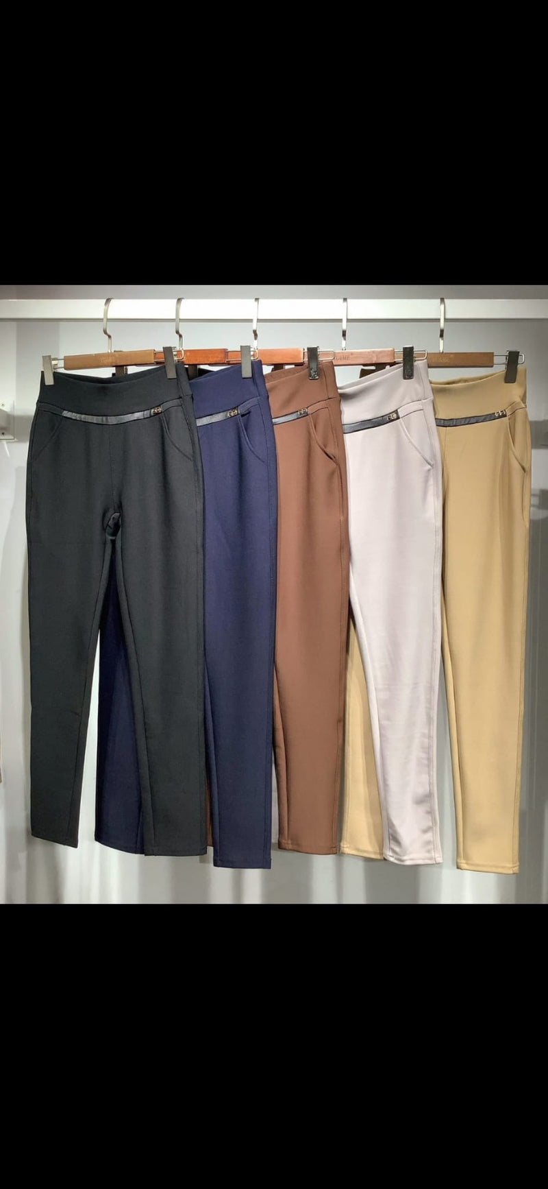 (5P.PACK) SOFT FABRIC BISTRETCH TROUSERS