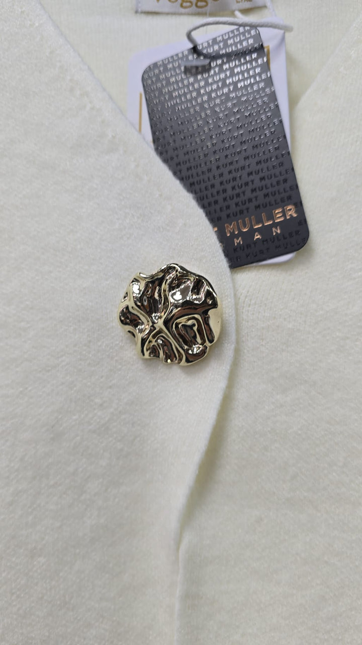 Vintage Gold Metal Button Wool Blend V Waistcoat (2p.pack)