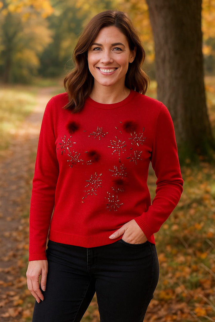 Pom Crystal Burst Knit Jumper (2p.pack)