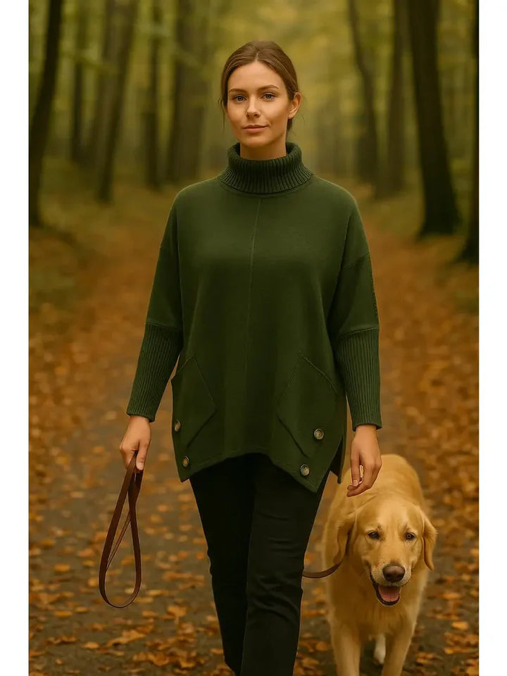 High Low Button Pocket Knit Jumper (2p.pack)