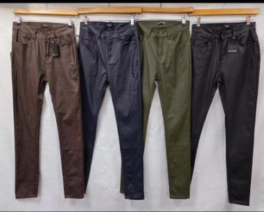 Vegan Leather Look Bi stretch Jeans (5p.pack)