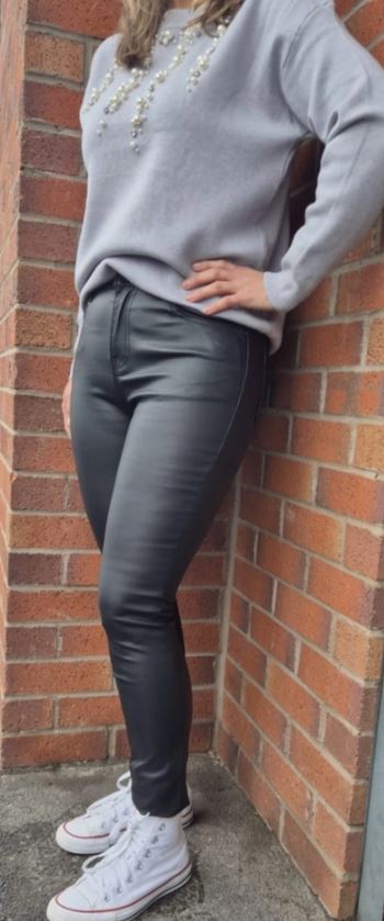 Vegan Leather Look Bi stretch Jeans (5p.pack)