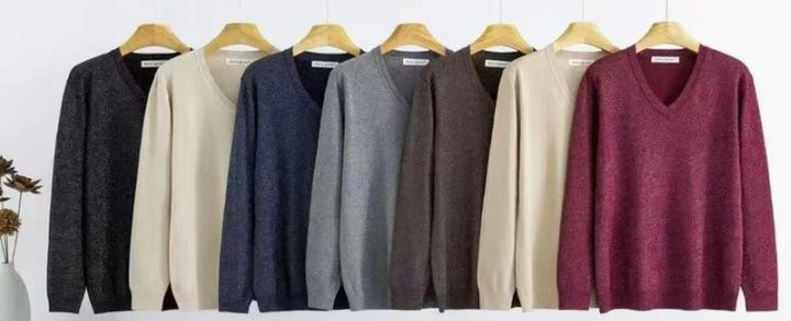 Lurex V Fine Knit Jumper (2p.pack)