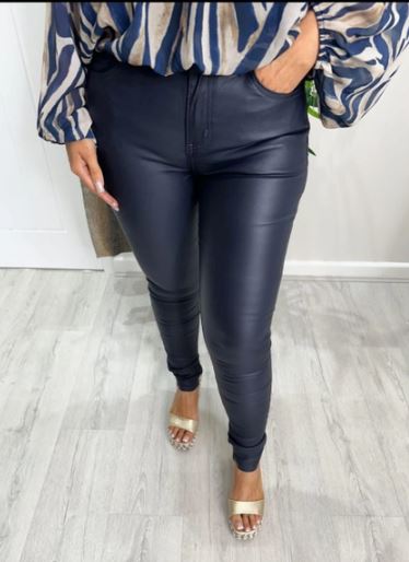 Vegan Leather Look Bi stretch Jeans (5p.pack)