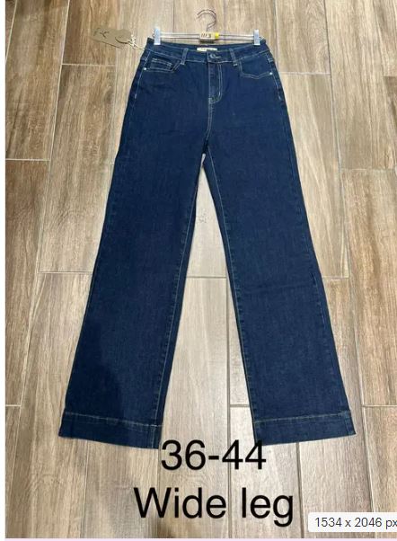 Wide Leg Indigo Stitch Seam Voggo Jeans (5p.pack)