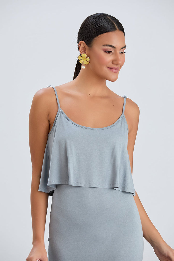 Cami Bodycon Maxi Dress in Grey - jqwholesale.com