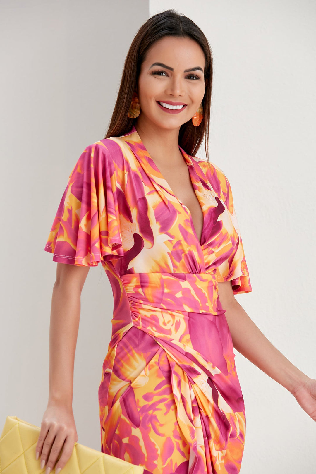 Forever Angel Sleeve Dress - jqwholesale.com