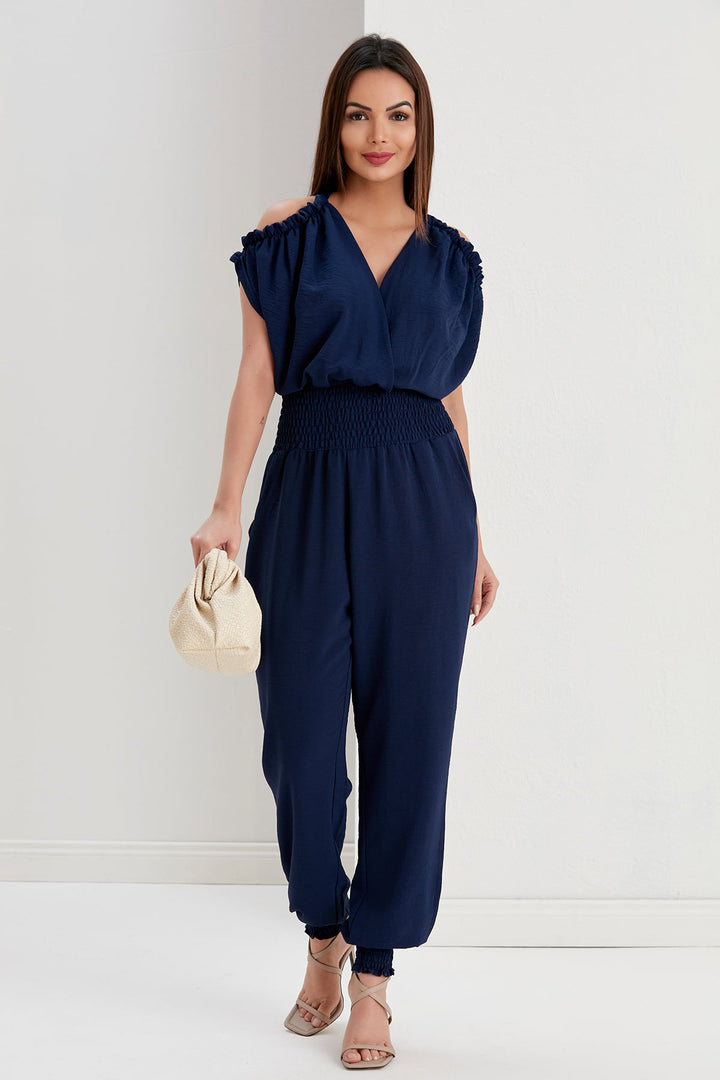 Lila Jumpsuit in Navy - jqwholesale.com