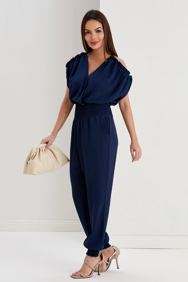 Lila Jumpsuit in Navy - jqwholesale.com