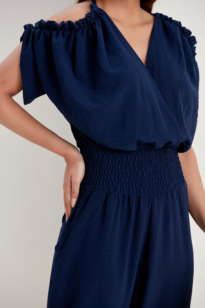Lila Jumpsuit in Navy - jqwholesale.com