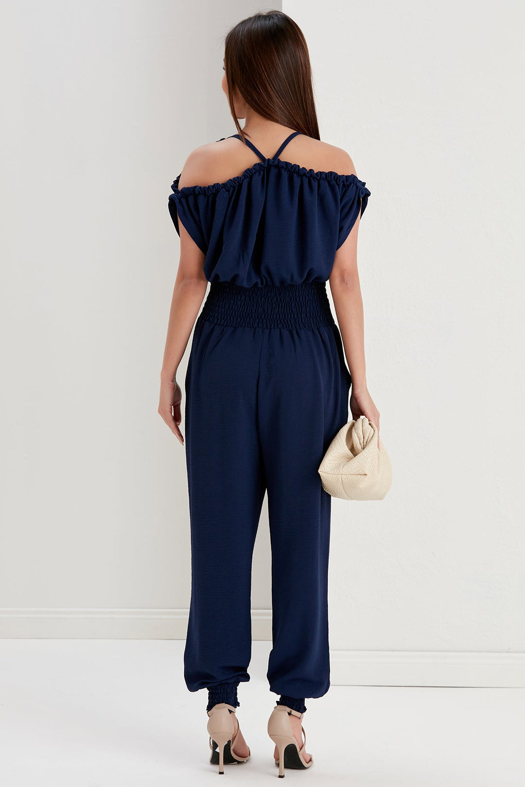 Lila Jumpsuit in Navy - jqwholesale.com