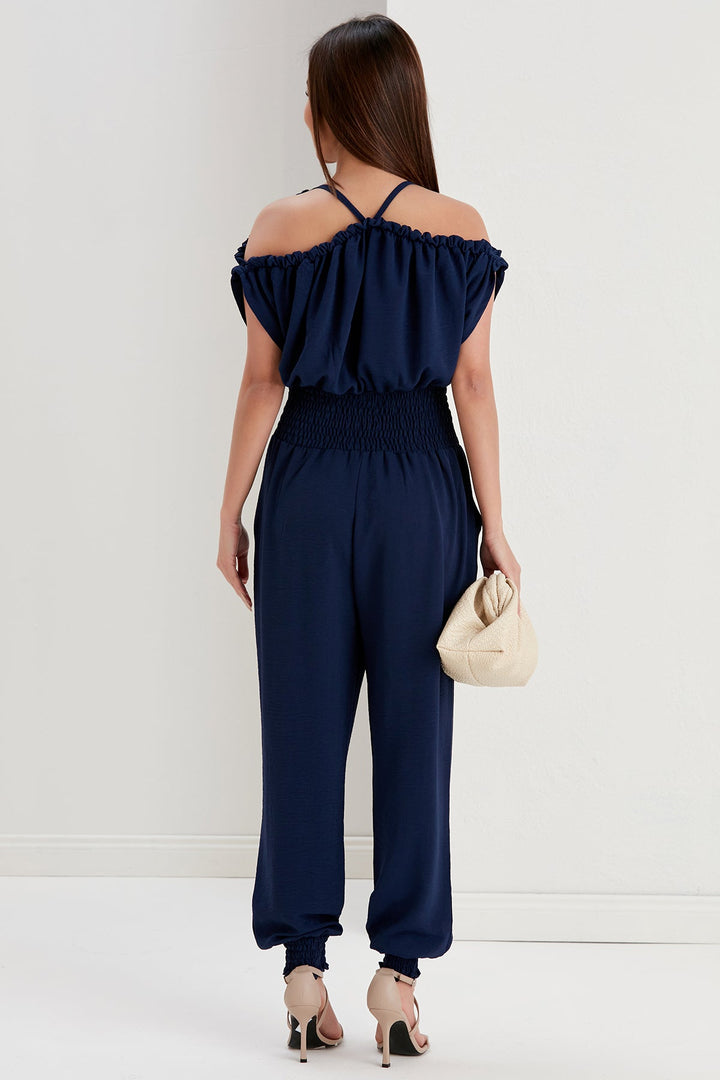 Lila Jumpsuit in Navy - jqwholesale.com