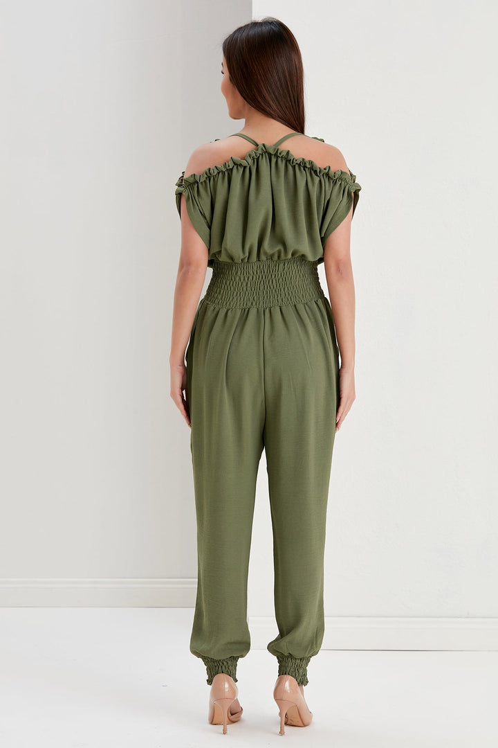 Lila Jumpsuit in Khaki - jqwholesale.com